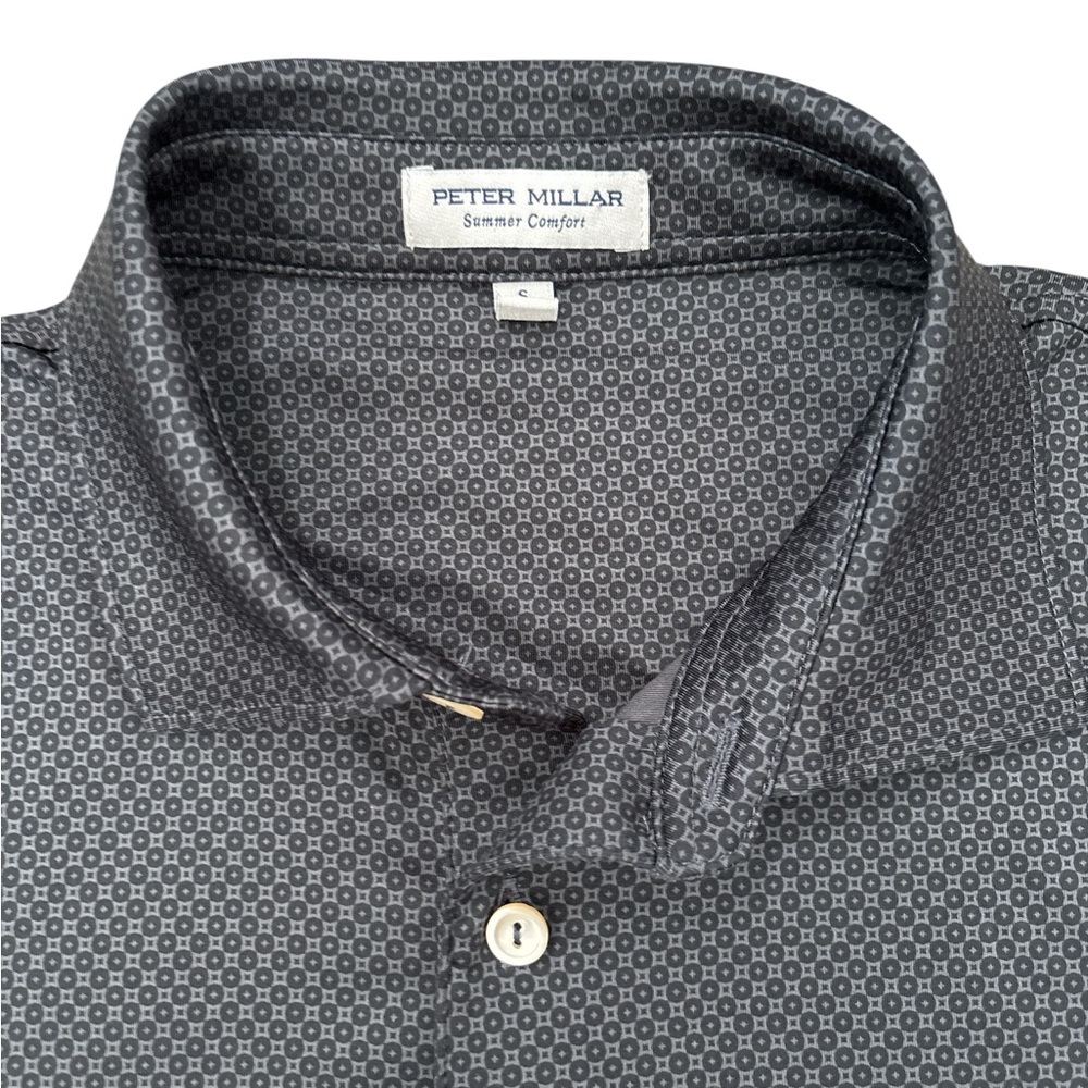 Peter Millar Geometric Micro-Pattern Button-Down … - image 1